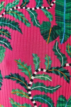 Farm Rio Pink Leaves Oganic Cotton Bodysuit -Farm Rio 311367 04