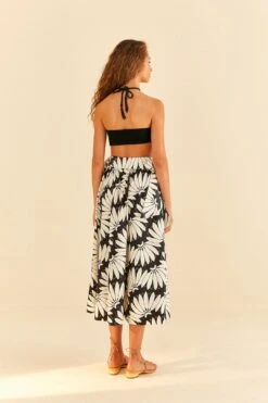 Farm Rio Black Copacabana Bow Midi Skirt 10 Farm Rio Black Copacabana Bow Midi Skirt -Farm Rio 311375 05