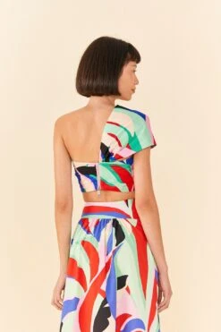 Farm Rio Colorful Monstera Organic Cotton Crop Top -Farm Rio 311378 03