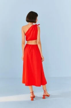 Red Knot Midi Dress -Farm Rio 311386 04