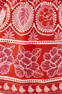 Farm Rio Red Summer Sunrise Organic Cotton Mini Dress 10 Farm Rio Red Summer Sunrise Organic Cotton Mini Dress -Farm Rio 311432 05