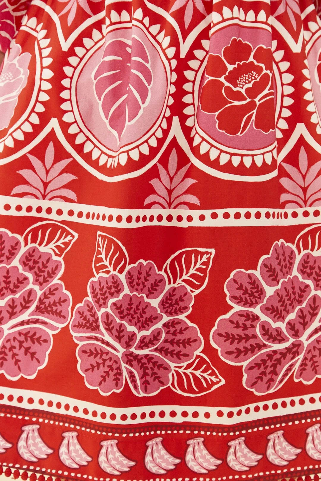 Farm Rio Red Summer Sunrise Organic Cotton Mini Dress 5 Farm Rio Red Summer Sunrise Organic Cotton Mini Dress - Image 5