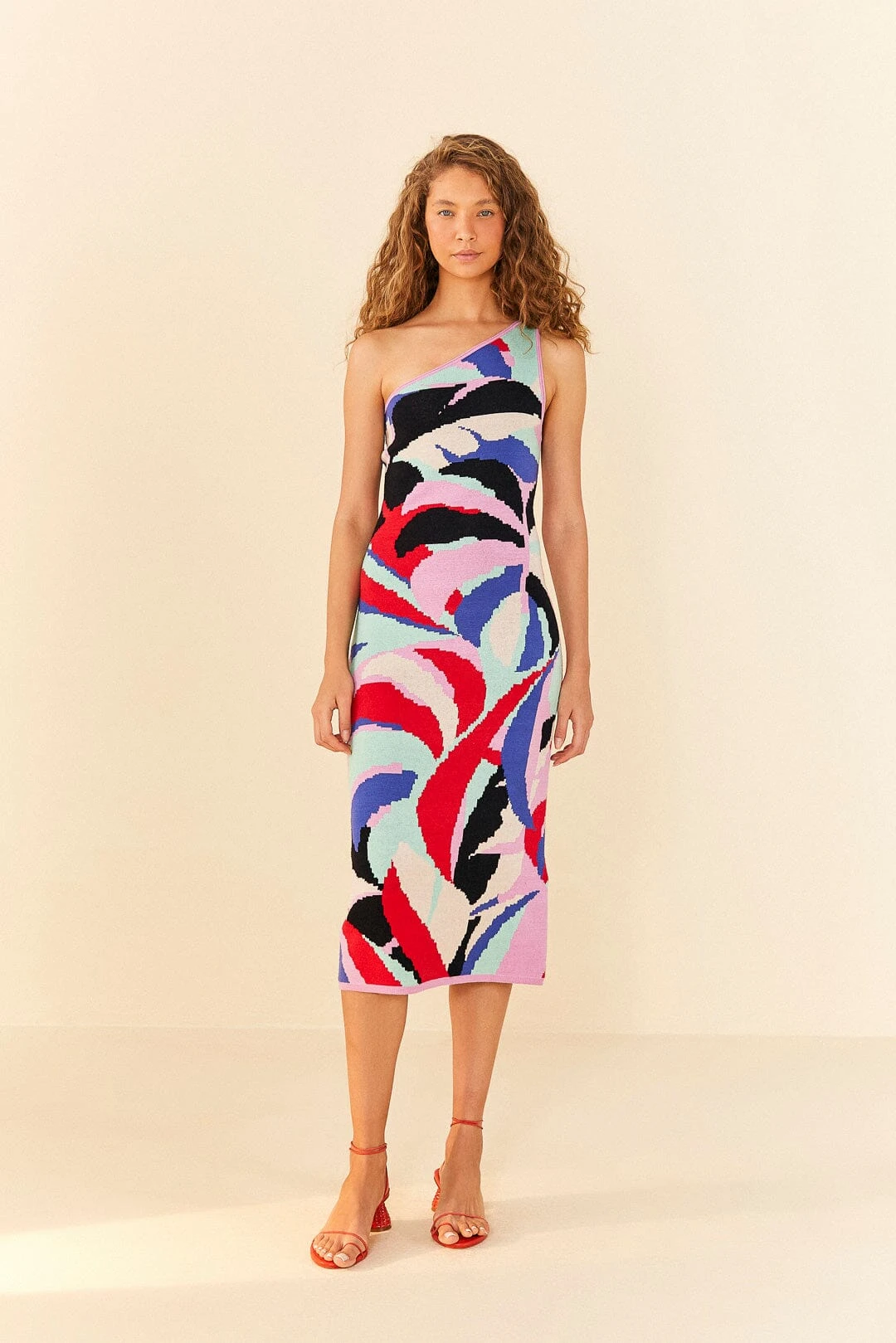 Farm Rio Colorful Monstera Knit Dress 2 Farm Rio Colorful Monstera Knit Dress - Image 2