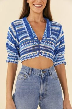 Farm Rio Multi Stitches Crochet Collar Blouse -Farm Rio 311558 03