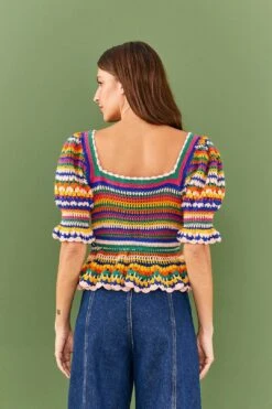 Farm Rio Multi Stitches Crochet Blouse -Farm Rio 311559 03