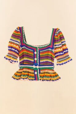 Farm Rio Multi Stitches Crochet Blouse -Farm Rio 311559 05
