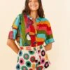 Farm Rio Multi Circles Crochet Shorts