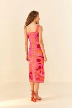 Farm Rio Pink Rio Tiles Knit Dress 7 Farm Rio Pink Rio Tiles Knit Dress -Farm Rio 311565 03