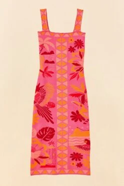 Farm Rio Pink Rio Tiles Knit Dress 9 Farm Rio Pink Rio Tiles Knit Dress -Farm Rio 311565 05