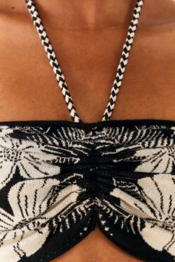 Farm Rio Black Macaw Elegance Knit Top -Farm Rio 311567 04