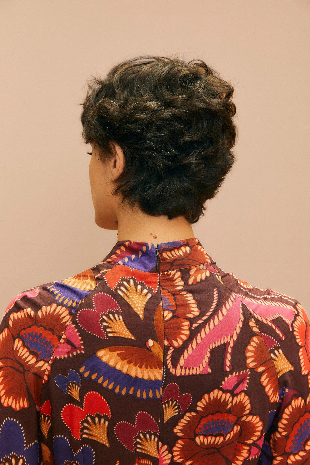 Farm Rio Brown Bright Flora Long Sleeve Mini Dress 5 Farm Rio Brown Bright Flora Long Sleeve Mini Dress - Image 5