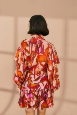 Farm Rio Rose Wild Horses Tiered Mini Skirt 9 Farm Rio Rose Wild Horses Tiered Mini Skirt -Farm Rio 311997 04