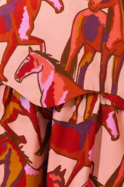 Farm Rio Rose Wild Horses Tiered Mini Skirt 10 Farm Rio Rose Wild Horses Tiered Mini Skirt -Farm Rio 311997 05