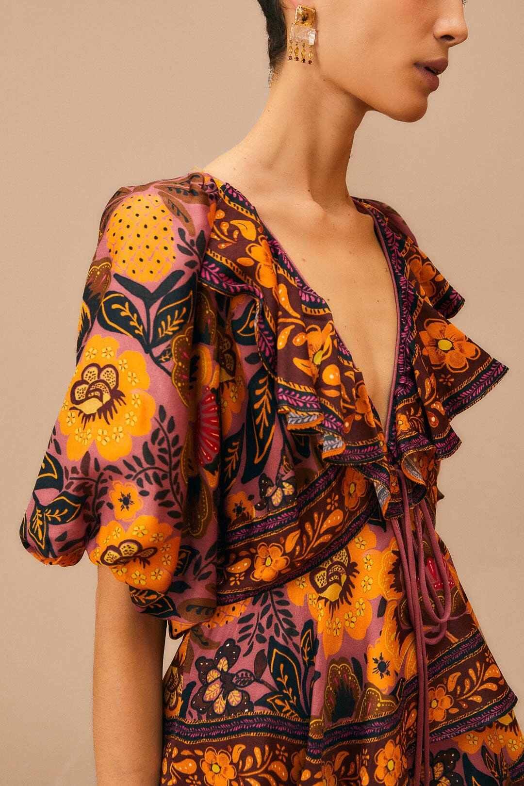 Farm Rio Blush Garden Bloom Maxi Dress 3 Farm Rio Blush Garden Bloom Maxi Dress - Image 3