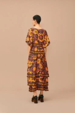 Farm Rio Blush Garden Bloom Maxi Dress 10 Farm Rio Blush Garden Bloom Maxi Dress -Farm Rio 312002 04