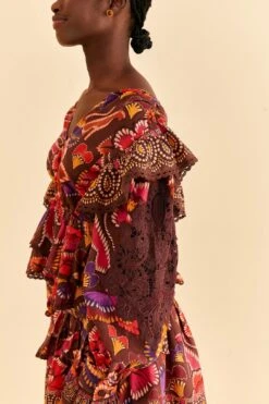 Farm Rio Brown Bright Flora Blouse 8 Farm Rio Brown Bright Flora Blouse -Farm Rio 312020 03