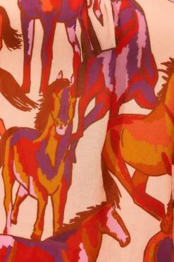 Farm Rio Rose Wild Horses Bow Neck Tie Blouse 10 Farm Rio Rose Wild Horses Bow Neck Tie Blouse -Farm Rio 312022 05