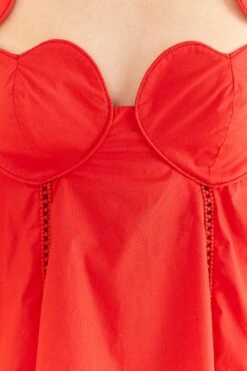 Farm Rio Red Heart Shaped Neckline Blouse 10 Farm Rio Red Heart Shaped Neckline Blouse -Farm Rio 312025 05