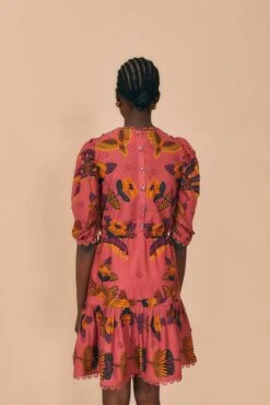 Farm Rio Blush Living Bloom Short Sleeve Mini Dress 8 Farm Rio Blush Living Bloom Short Sleeve Mini Dress -Farm Rio 312186 03