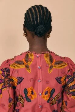 Farm Rio Blush Living Bloom Short Sleeve Mini Dress 9 Farm Rio Blush Living Bloom Short Sleeve Mini Dress -Farm Rio 312186 04