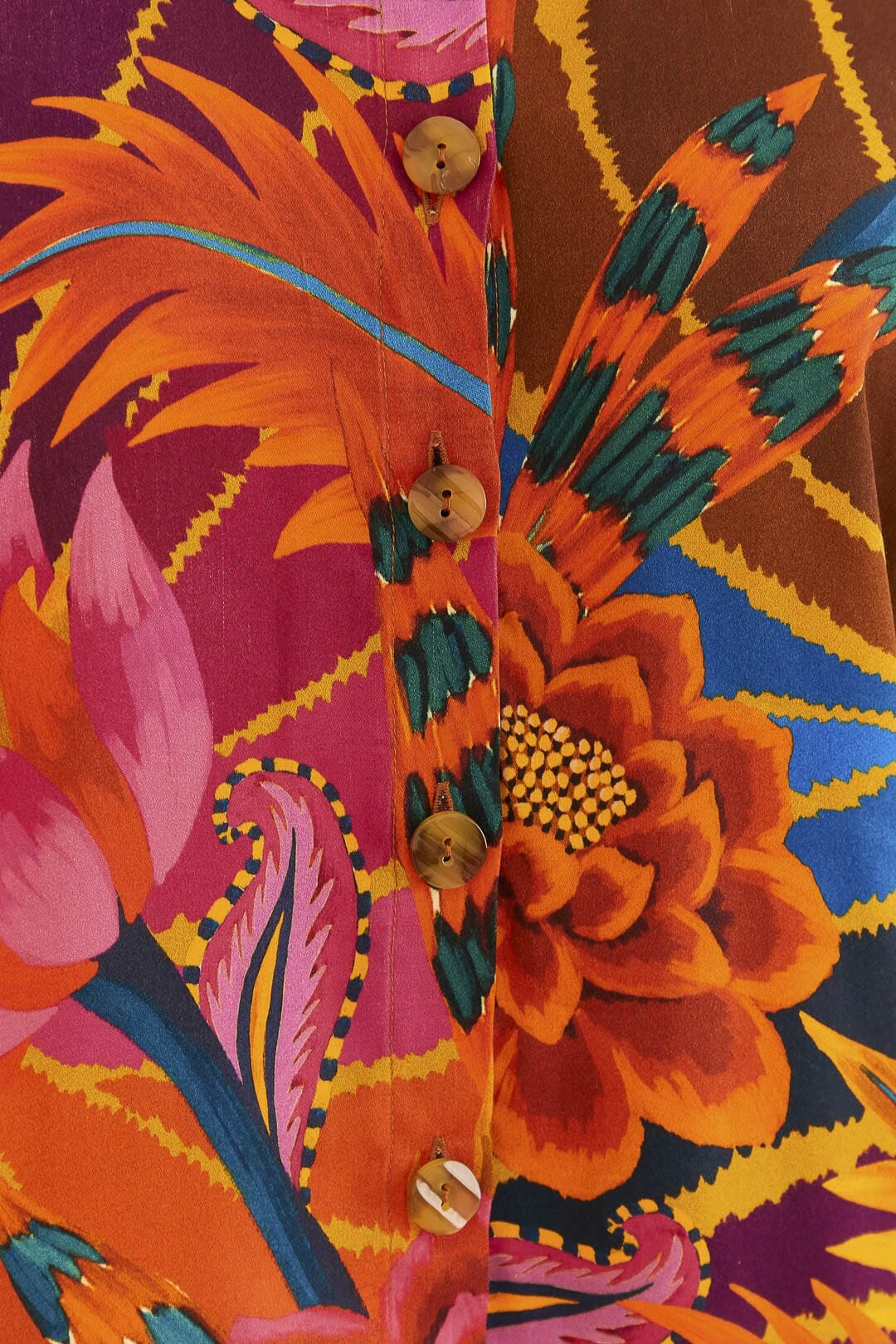 Farm Rio Vintage Wave Multicolor Long Sleeve Shirt 4 Farm Rio Vintage Wave Multicolor Long Sleeve Shirt - Image 4