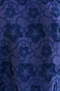 Farm Rio Navy Blue 3d Star Texture Blouse -Farm Rio 312282 06