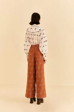 Farm Rio Caramel Embroidered Horses Pants 9 Farm Rio Caramel Embroidered Horses Pants -Farm Rio 312388 04