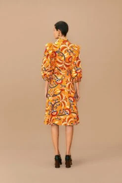 Farm Rio Yellow Palms Party Midi Dress 12 Farm Rio Yellow Palms Party Midi Dress -Farm Rio 312461 04