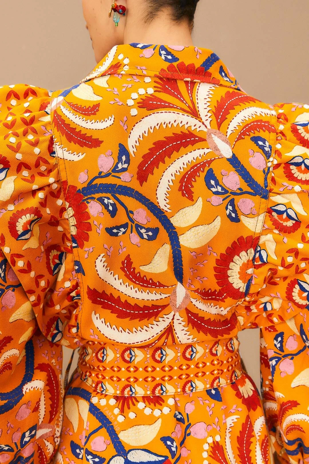 Farm Rio Yellow Palms Party Midi Dress 6 Farm Rio Yellow Palms Party Midi Dress - Image 6