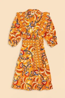 Farm Rio Yellow Palms Party Midi Dress 15 Farm Rio Yellow Palms Party Midi Dress -Farm Rio 312461 08