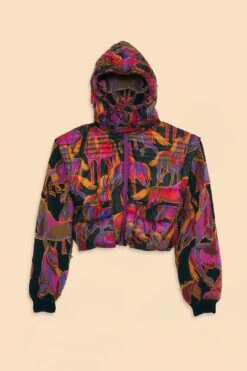 Farm Rio Black Wild Horses Reversible Puffer Jacket 20 Farm Rio Black Wild Horses Reversible Puffer Jacket -Farm Rio 312503 09