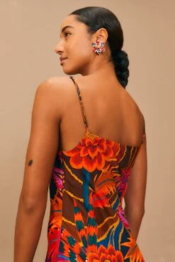 Farm Rio Vintage Wave Multicolor Lenzing™ Ecovero™ Viscose Maxi Dress 9 Farm Rio Vintage Wave Multicolor Lenzing™ Ecovero™ Viscose Maxi Dress -Farm Rio 312607 03