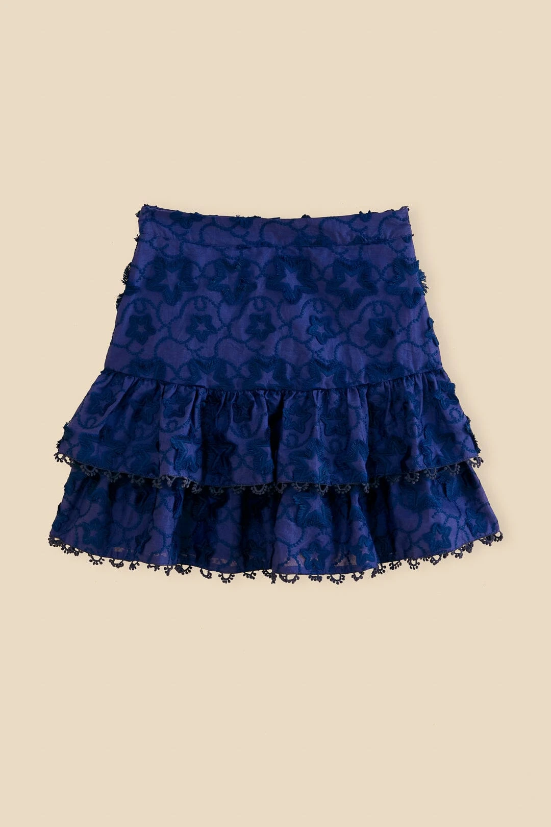 Farm Rio Navy Blue 3d Star Texture Mini Skirt 5 Farm Rio Navy Blue 3d Star Texture Mini Skirt - Image 5