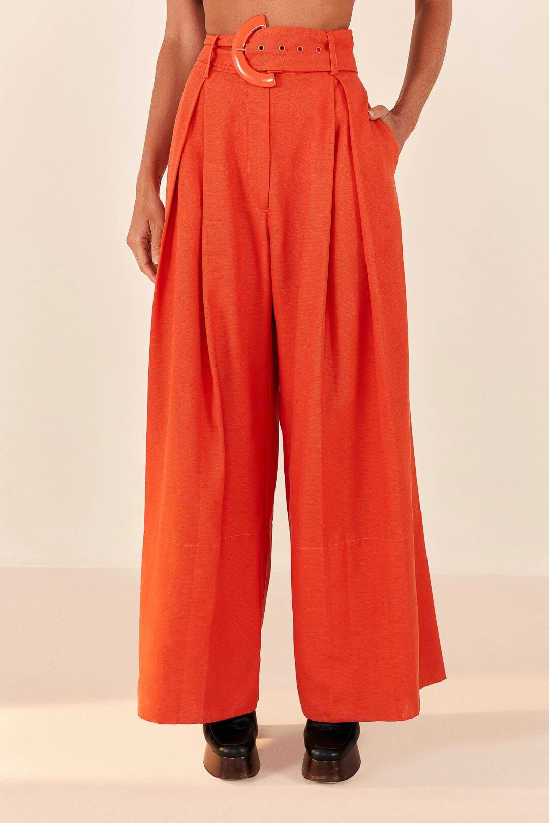Farm Rio Orange Tailored Pants 2 Farm Rio Orange Tailored Pants - Image 2
