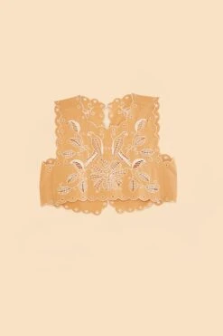 Farm Rio Sand Richelieu Sleeveless Crop Top -Farm Rio 313592 06