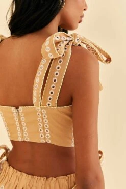 Farm Rio Sand Richelieu Sleeveless Midi Dress -Farm Rio 313594 04