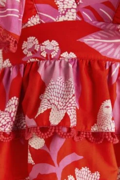 Farm Rio Red Dewdrop Floral Sleeveless Blouse 7 Farm Rio Red Dewdrop Floral Sleeveless Blouse -Farm Rio 313598 04