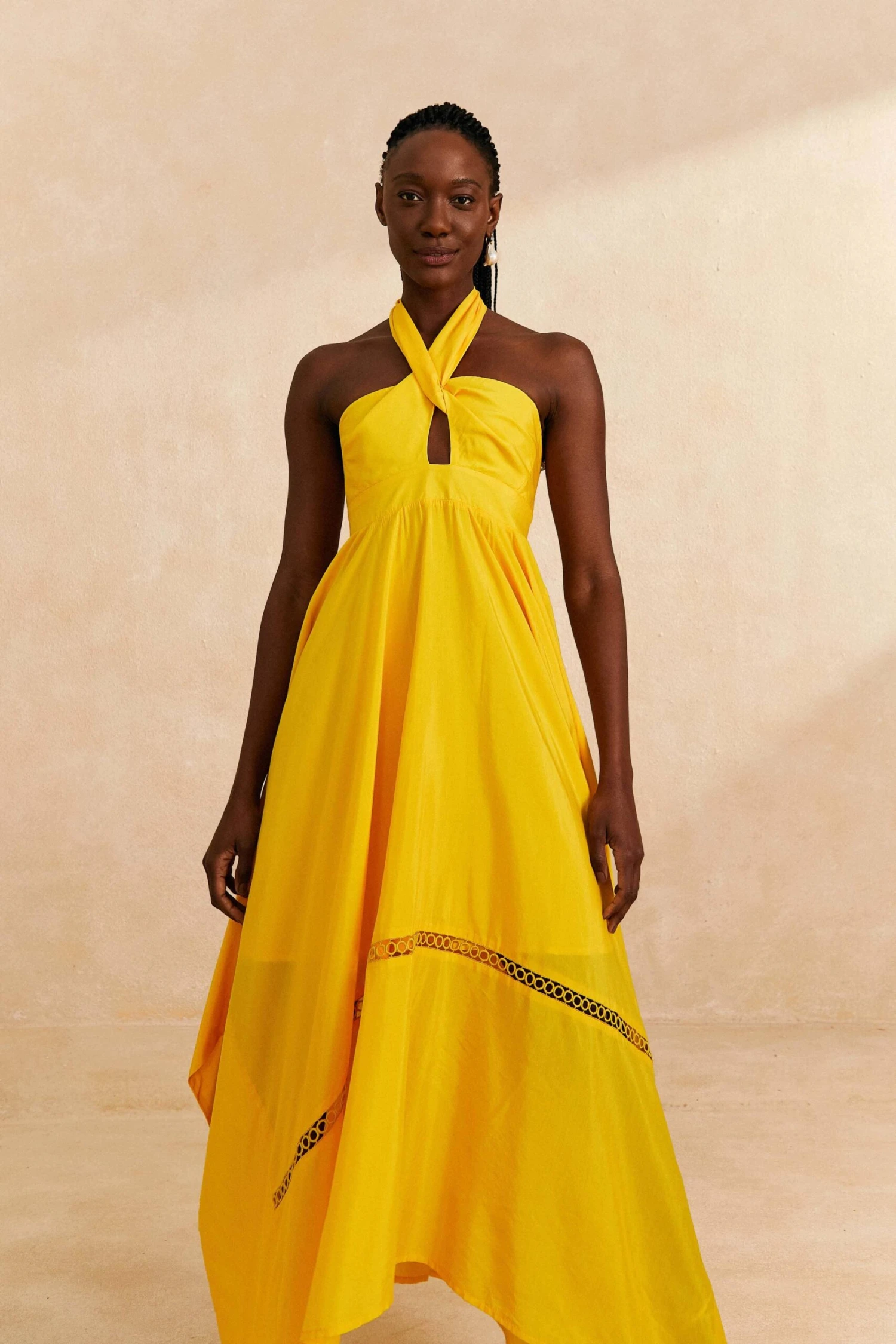 Farm Rio Yellow Sleeveless Maxi Dress 1 Farm Rio Yellow Sleeveless Maxi Dress