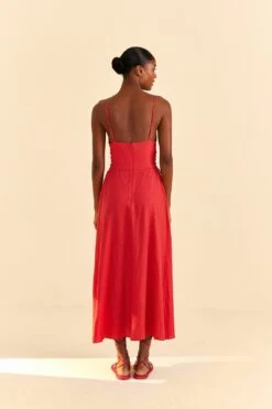 Farm Rio Red Sleeveless Midi Dress -Farm Rio 313607 04