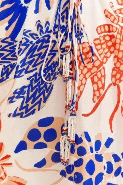 Farm Rio Off-White Mixed Lobsters Midi Dress 11 Farm Rio Off-White Mixed Lobsters Midi Dress -Farm Rio 313608 05