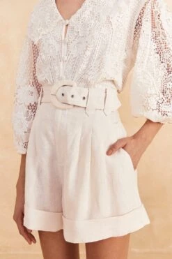 Farm Rio Off-White Tailored Shorts 8 Farm Rio Off-White Tailored Shorts -Farm Rio 313614 03