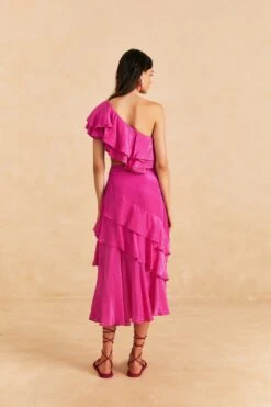 Farm Rio Dark Pink Marocaine Ruffle Skirt 9 Farm Rio Dark Pink Marocaine Ruffle Skirt -Farm Rio 313615 04