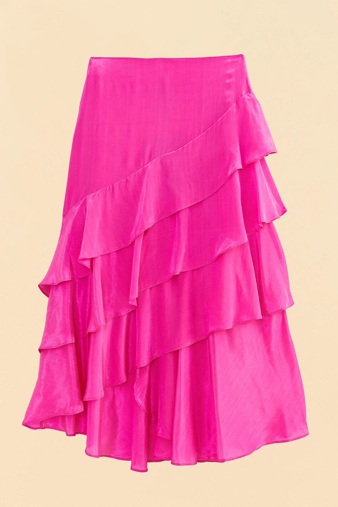 Farm Rio Dark Pink Marocaine Ruffle Skirt 6 Farm Rio Dark Pink Marocaine Ruffle Skirt - Image 6
