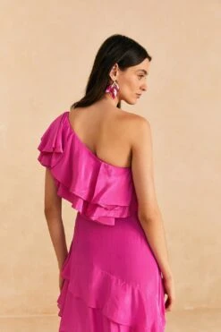 Farm Rio Dark Pink Marocaine Ruffle Top -Farm Rio 313616 04
