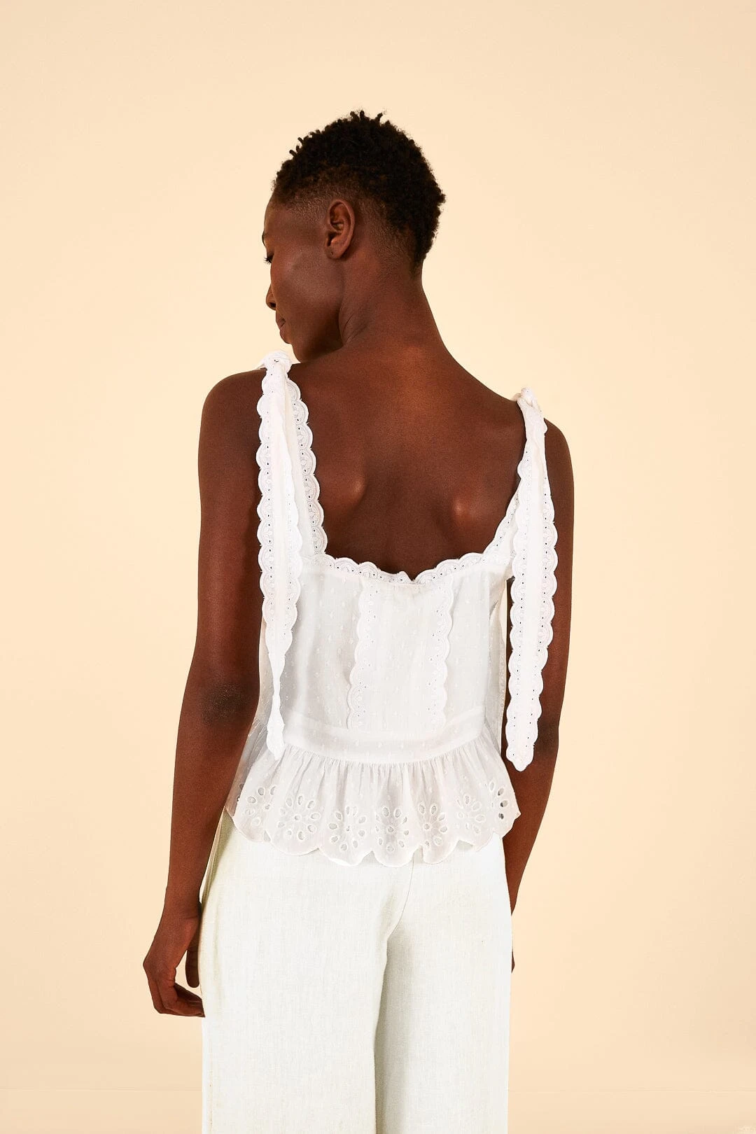 Farm Rio Off-White Laces Blouse 2 Farm Rio Off-White Laces Blouse - Image 2