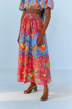 Farm Rio Macaw Party Mix Maxi Skirt -Farm Rio 313623 03