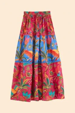 Farm Rio Macaw Party Mix Maxi Skirt -Farm Rio 313623 06