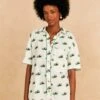 Farm Rio Cross Stitch Coconut Embroidered Romper