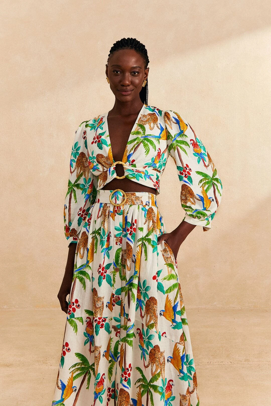 Farm Rio Tropical Paradise Midi Skirt 2 Farm Rio Tropical Paradise Midi Skirt - Image 2