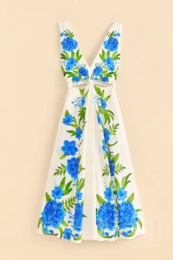 Farm Rio Off-White Romantic Garden Midi Dress -Farm Rio 313630 05